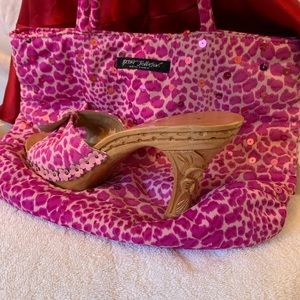 Vintage Betsey Johnson Pink Leopard Purse Only